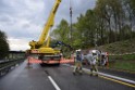 VU Gefahrgut LKW umgestuerzt A 4 Rich Koeln Hoehe AS Gummersbach P387